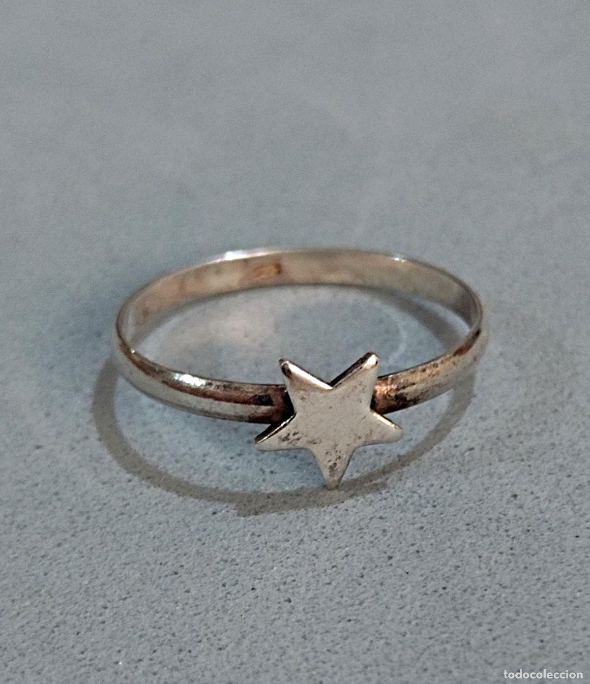Joyeria: Anillo plata de ley contrastada, estrella. - Foto 1