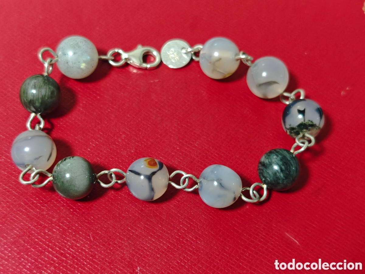 Joyeria: Pulsera en plata de ley y piedras naturales - Foto 2