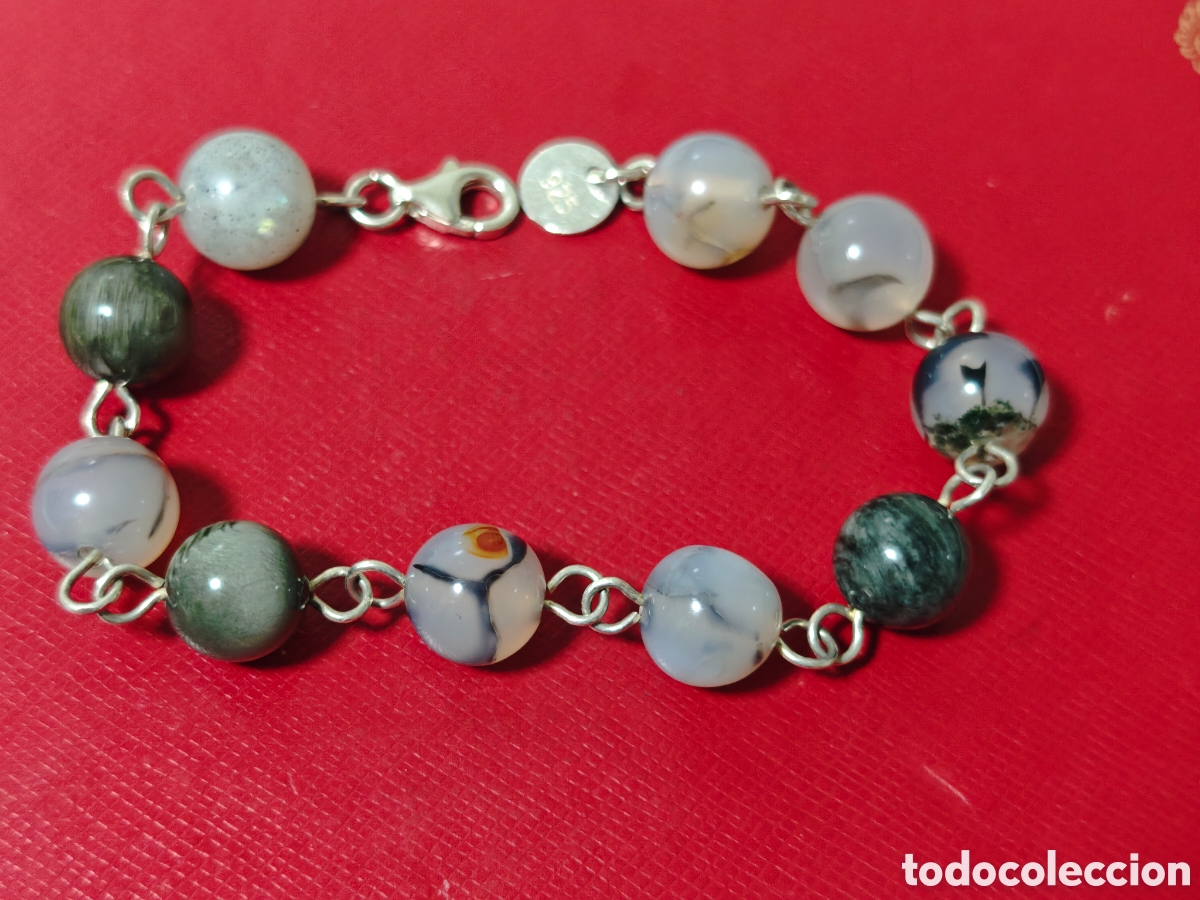 Joyeria: Pulsera en plata de ley y piedras naturales - Foto 3