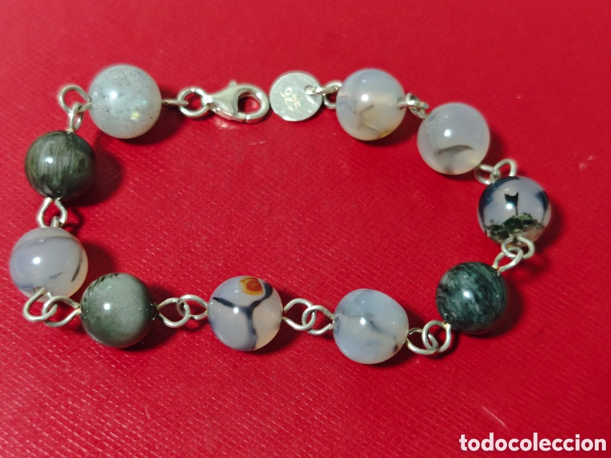Joyeria: Pulsera en plata de ley y piedras naturales - Foto 1