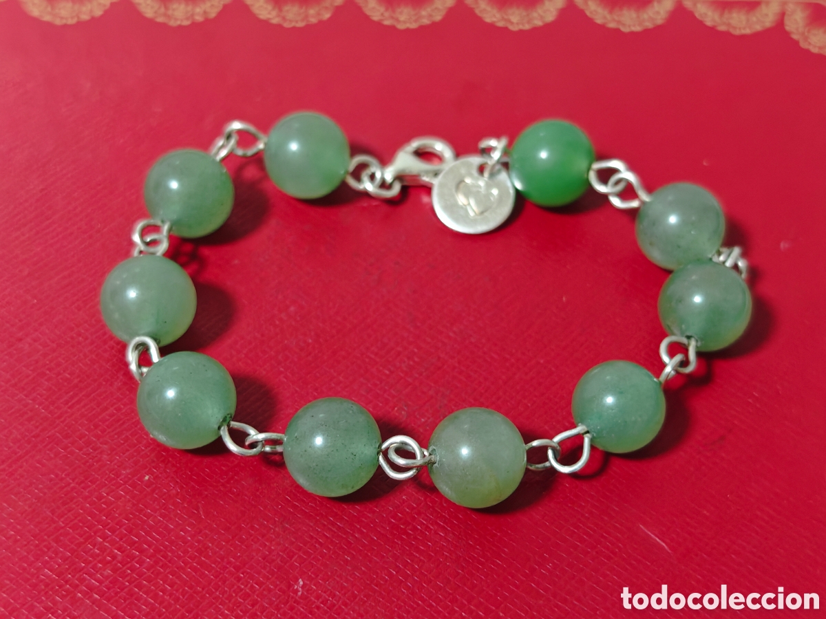 Joyeria: Pulsera en plata de ley y piedras Jade - Foto 5