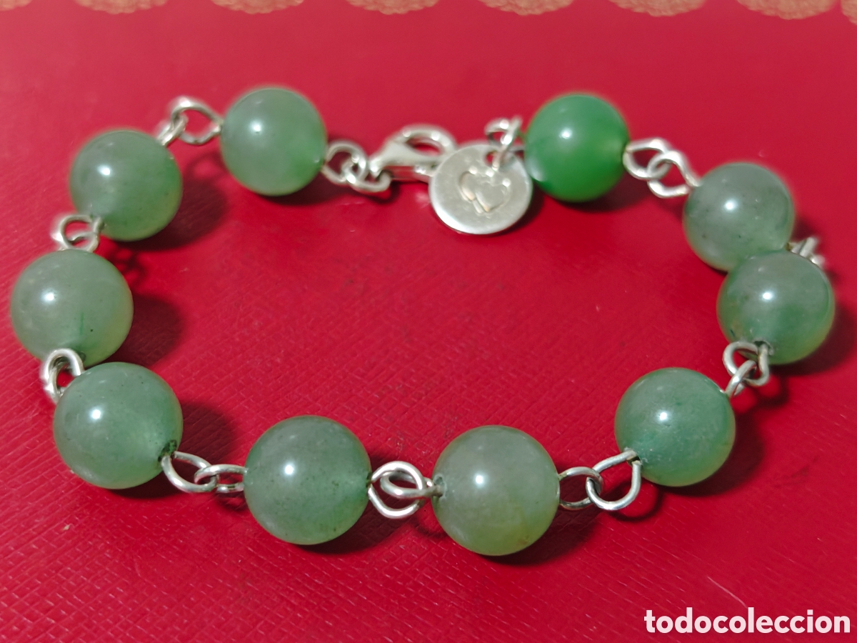Joyeria: Pulsera en plata de ley y piedras Jade - Foto 8