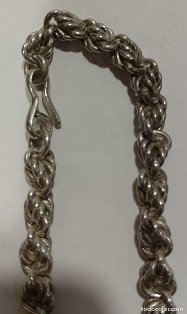 Joyeria: COLLAR CORD&Oacute;N DE PLATA ANTIGUA 72 cm - Foto 5