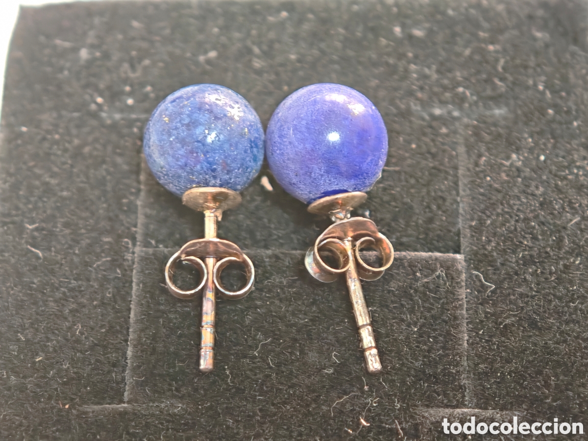 Joyeria: Pendientes de plata de ley y lapiszuli - Foto 3