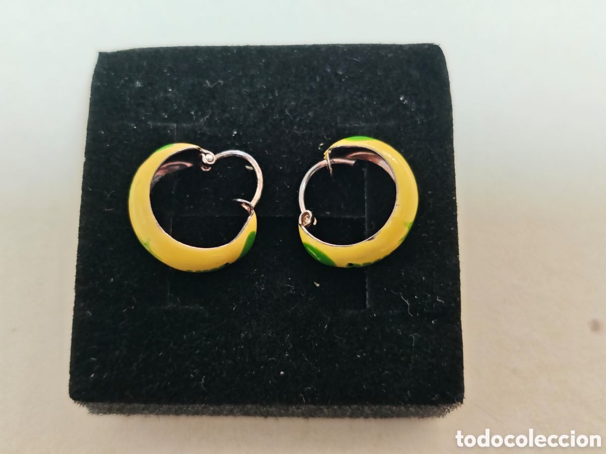Joyeria: Pendientes de plata de ley y esmalte nuevos - Foto 3
