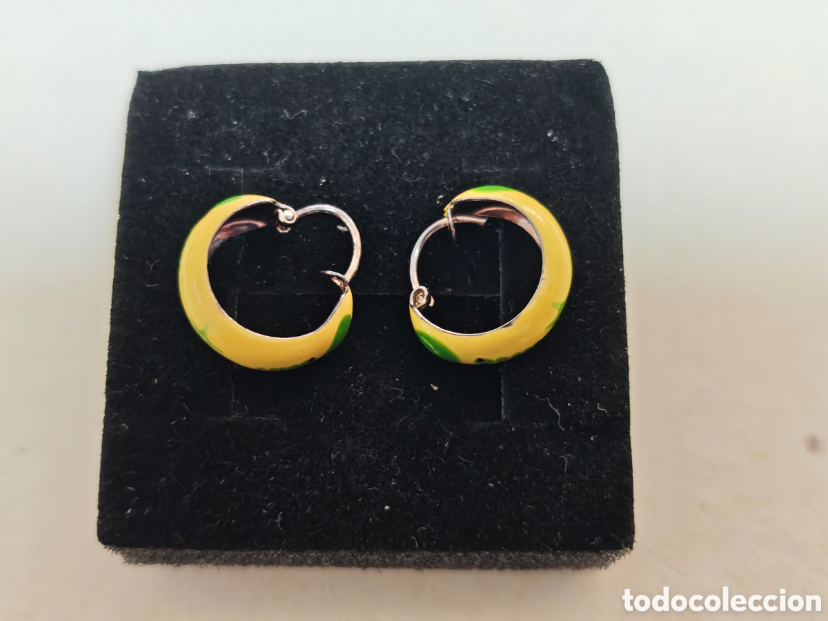 Joyeria: Pendientes de plata de ley y esmalte nuevos - Foto 6