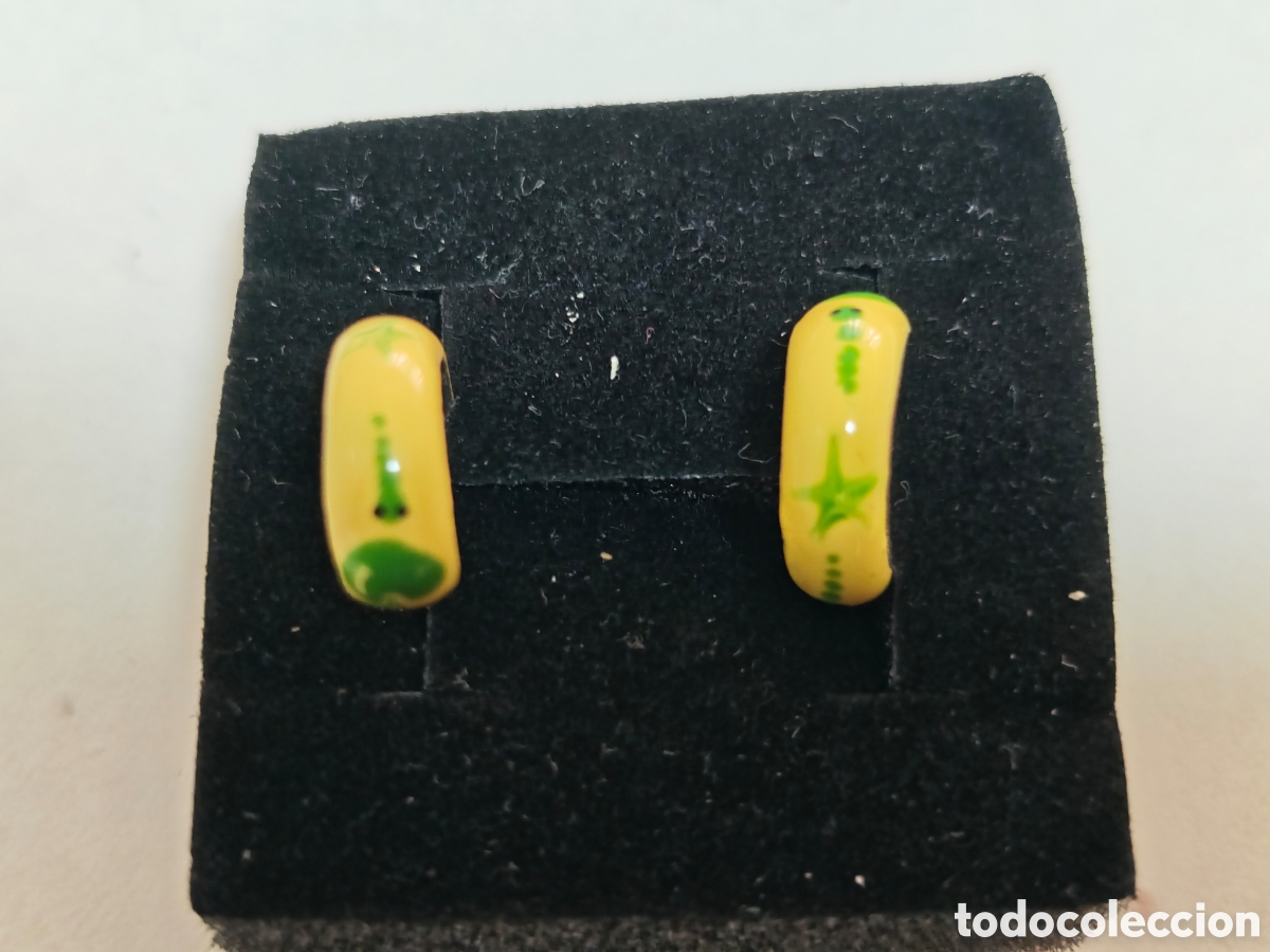 Joyeria: Pendientes de plata de ley y esmalte nuevos - Foto 1