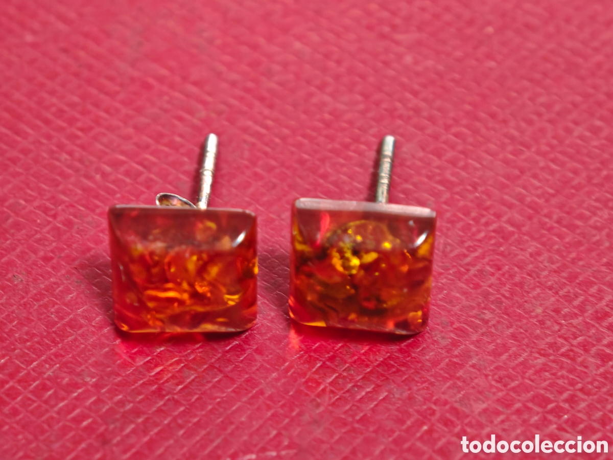 Joyeria: Pendientes de plata de ley y ambar - Foto 2