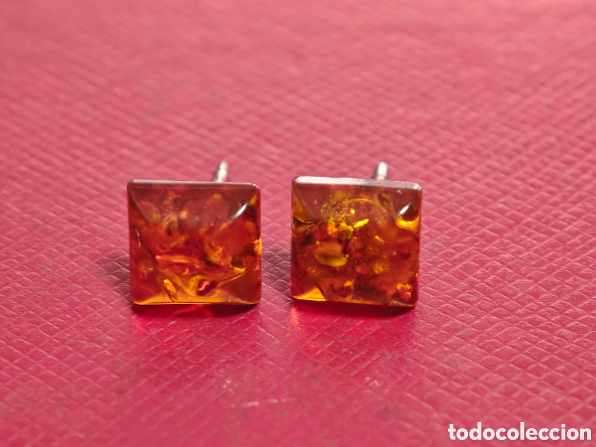 Joyeria: Pendientes de plata de ley y ambar - Foto 3