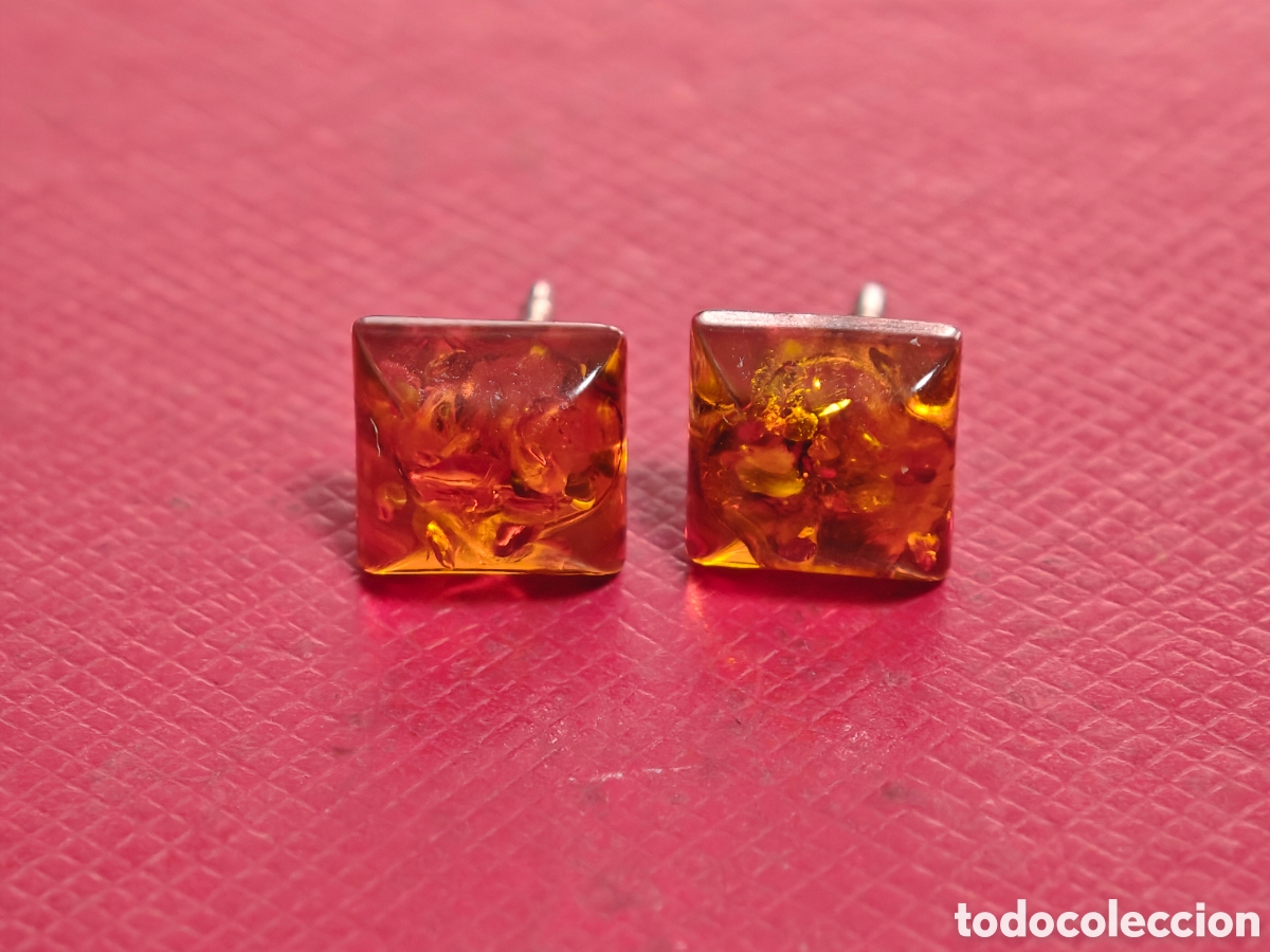 Joyeria: Pendientes de plata de ley y ambar - Foto 5