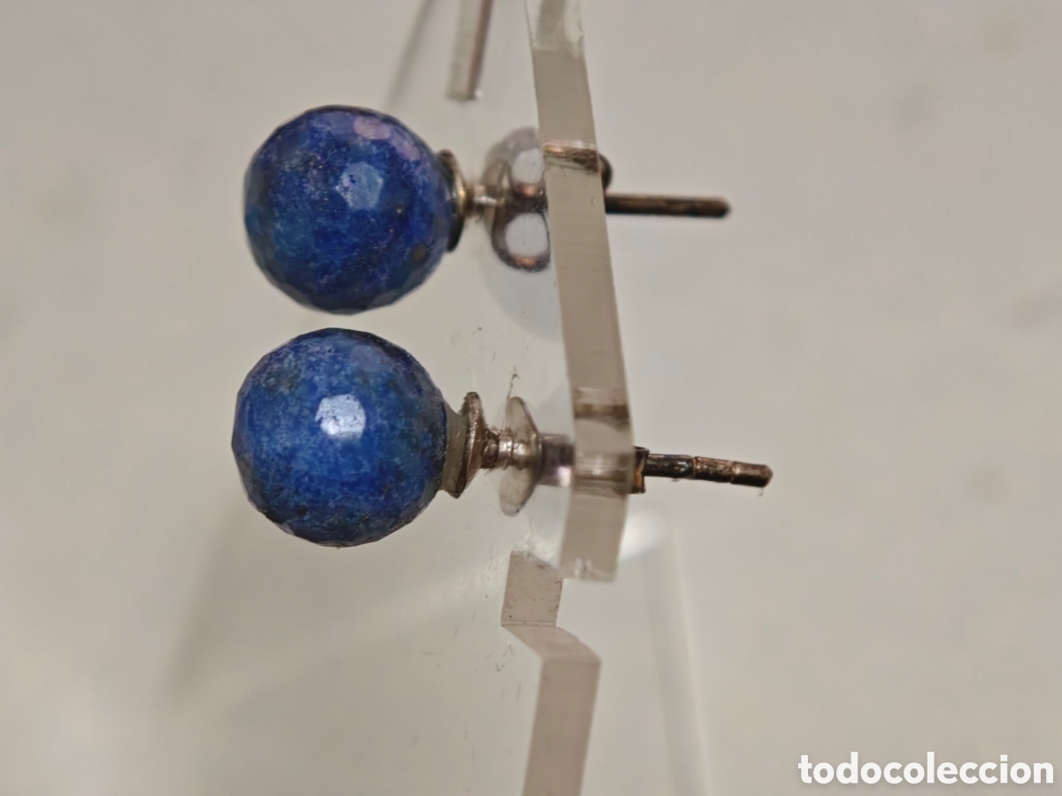 Joyeria: Pendientes en plata de ley y lapiszuli - Foto 2
