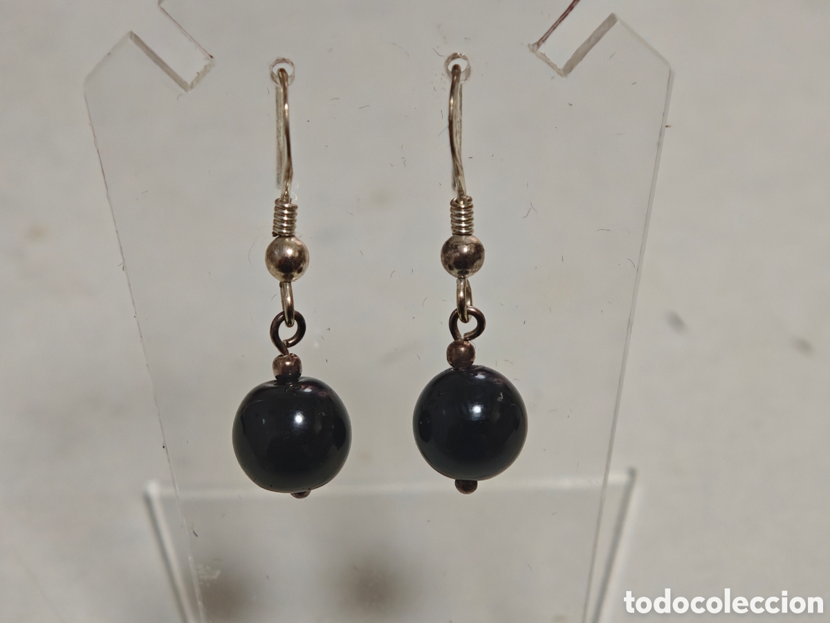 Joyeria: Bonitos pendientes en plata de ley con piedra onix - Foto 2