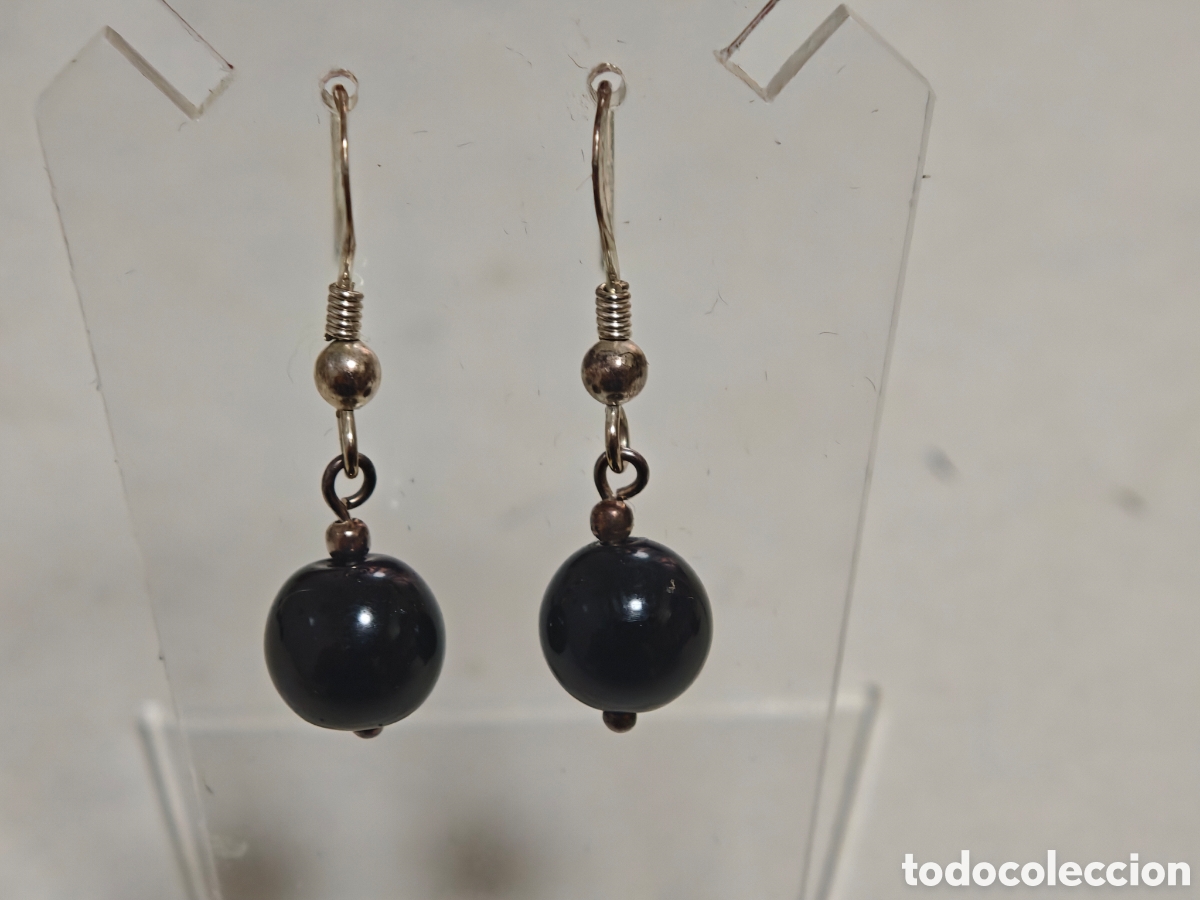 Joyeria: Bonitos pendientes en plata de ley con piedra onix - Foto 4