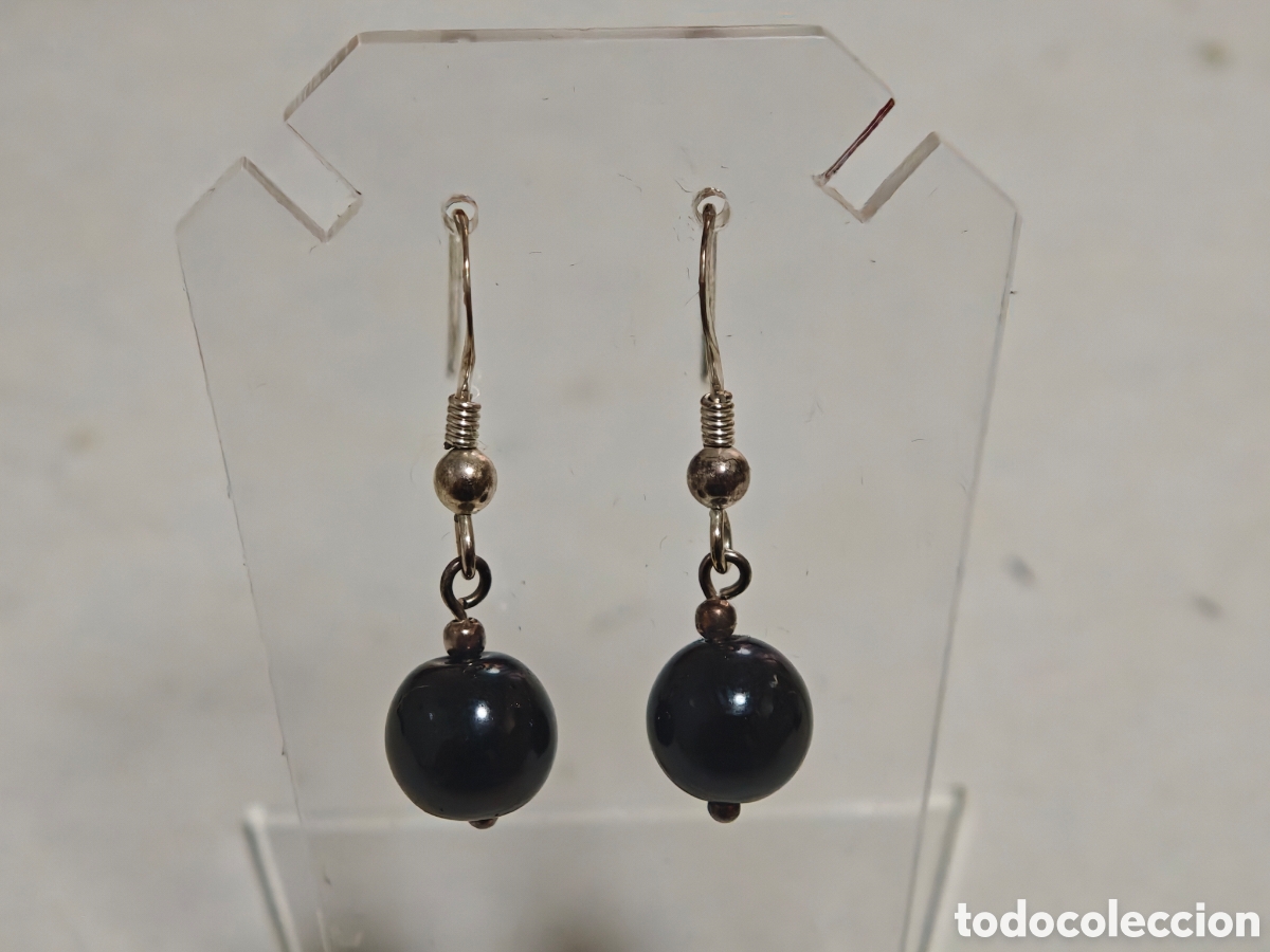 Joyeria: Bonitos pendientes en plata de ley con piedra onix - Foto 6