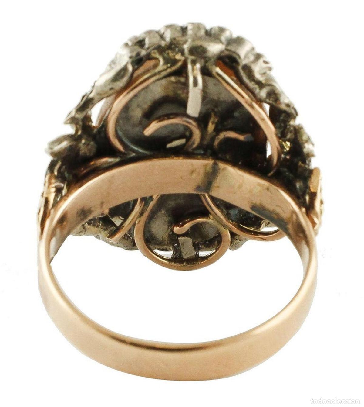 Joyeria: Anillo de camafeo de oro, plata y diamantes - Foto 6