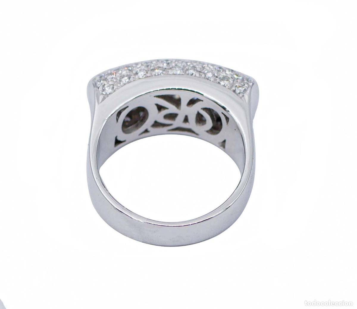 Joyeria: Anillo de oro blanco de 18 quilates con diamantes - Foto 7