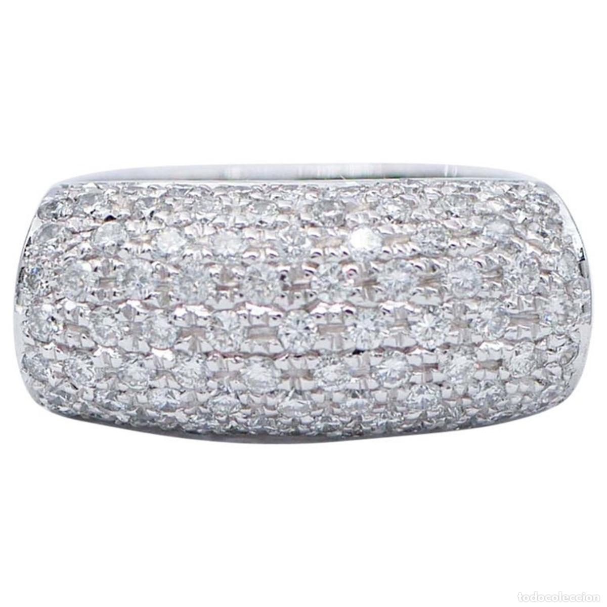 Joyeria: Anillo de oro blanco de 18 quilates con diamantes - Foto 1
