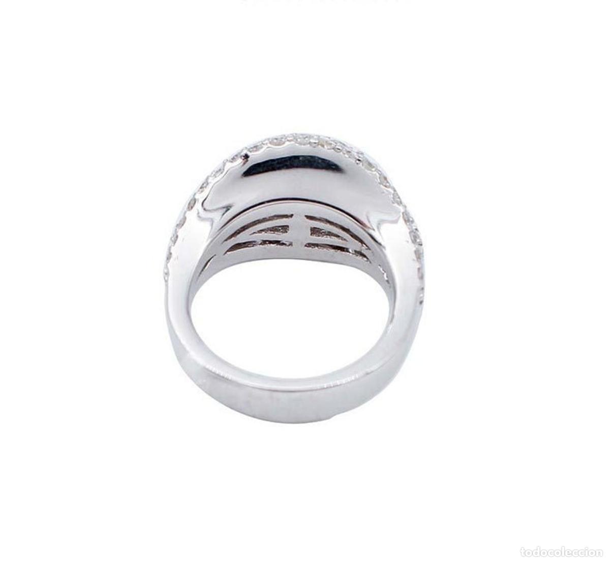 Joyeria: Anillo de oro blanco de 18 quilates con diamantes - Foto 8