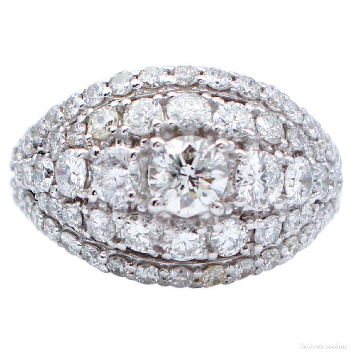 Joyeria: Anillo de oro blanco de 18 quilates con diamantes - Foto 1