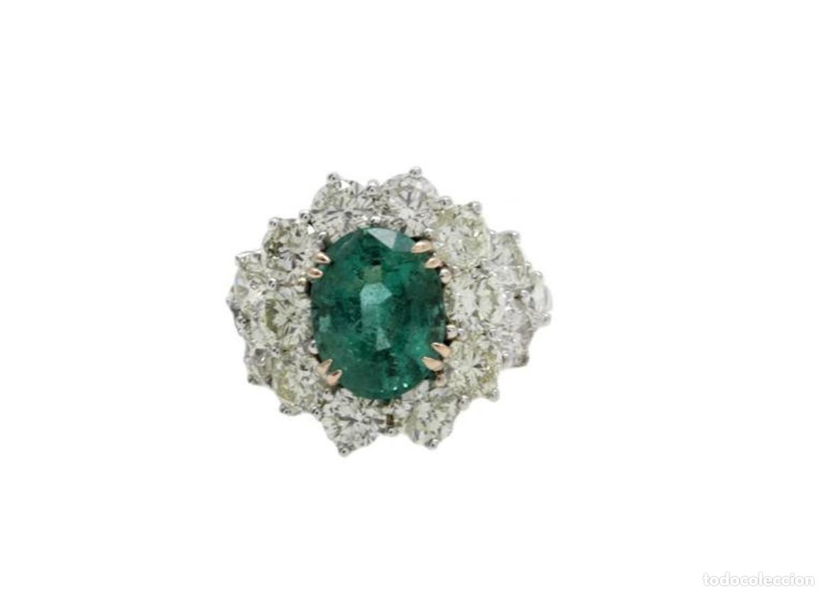 Joyeria: Anillo de oro con esmeralda y diamantes - Foto 8