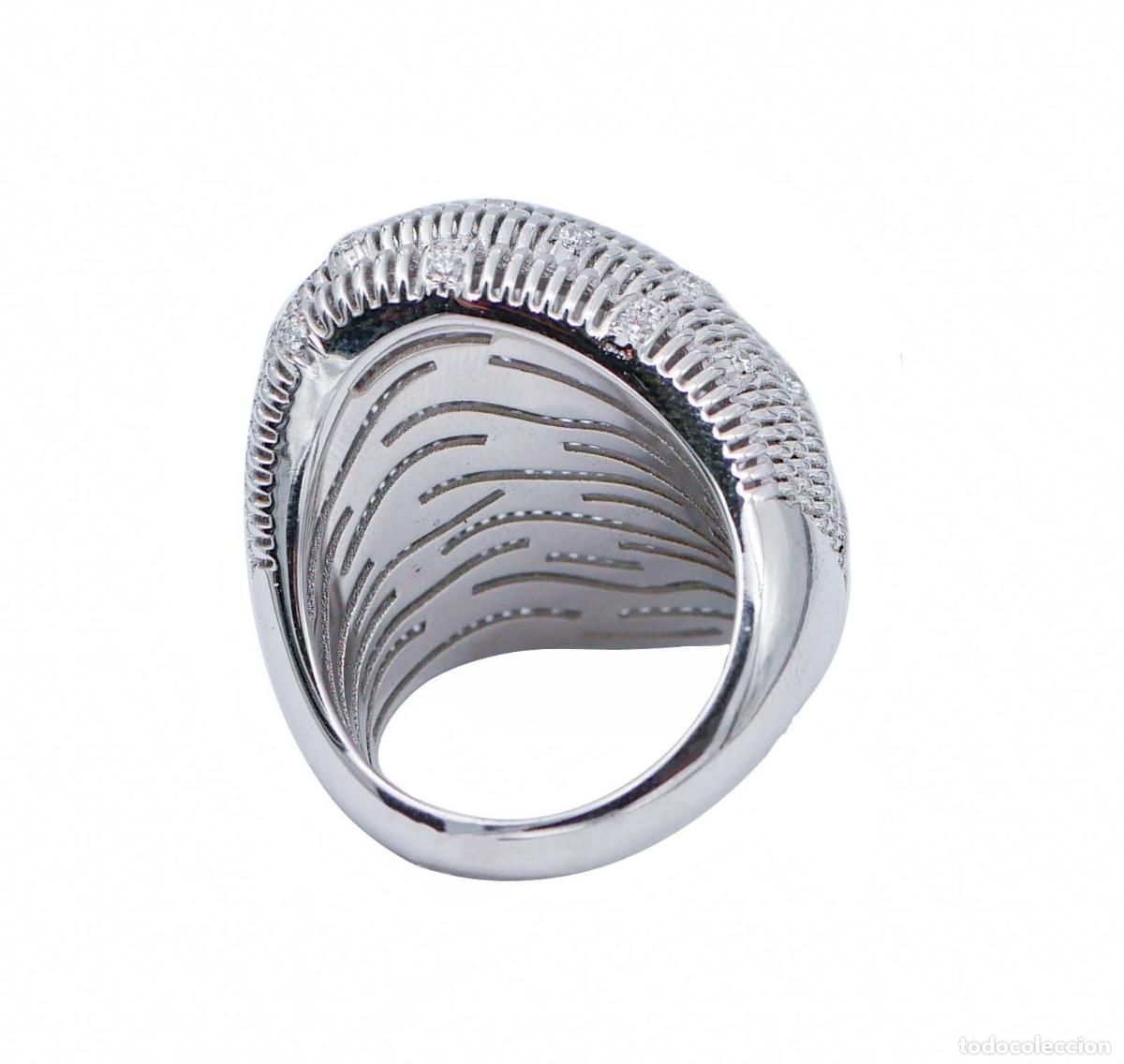 Joyeria: Anillo de oro blanco de 18 quilates con diamantes - Foto 6