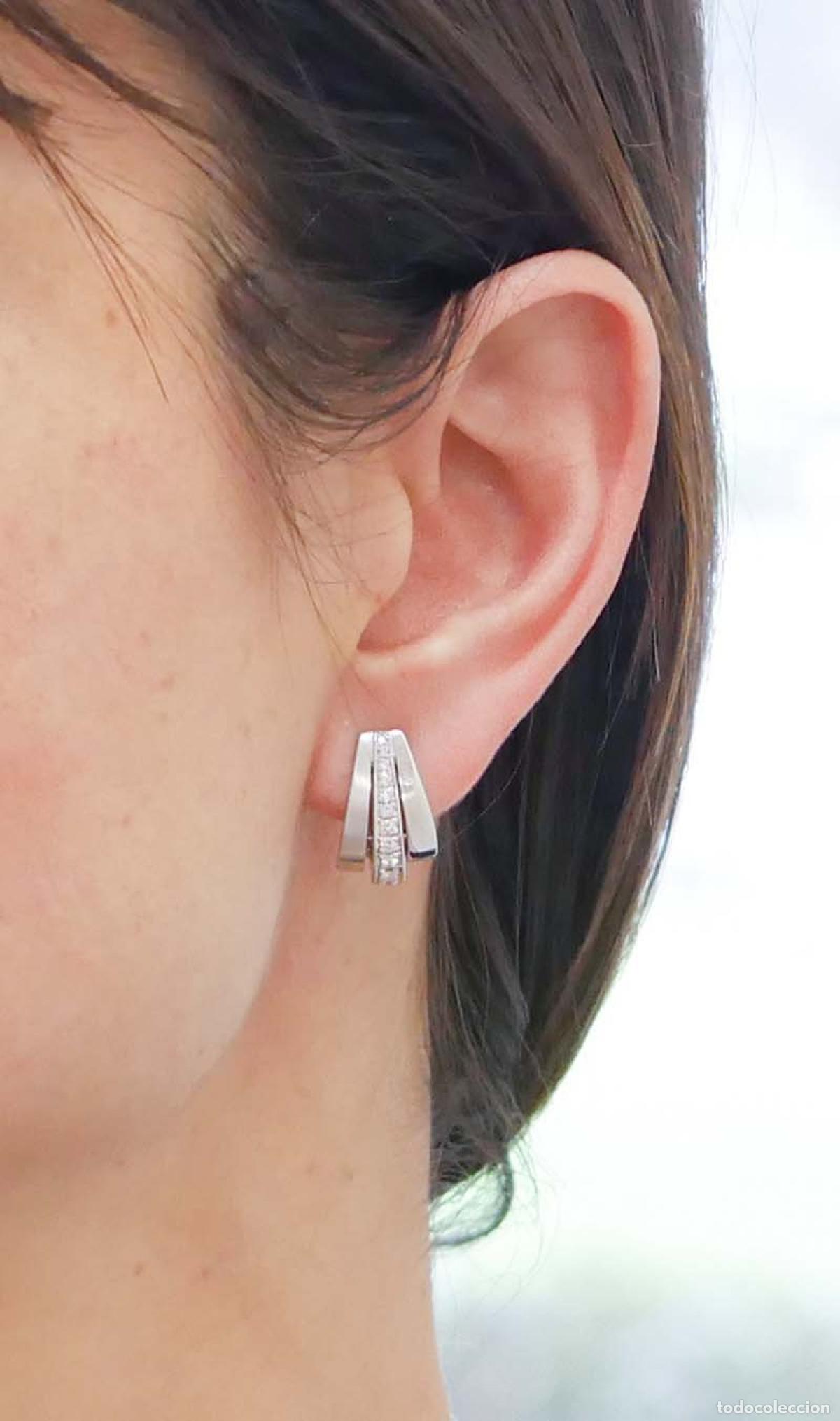 Joyeria: Pendientes de diamantes y oro blanco de 18 quilates - Foto 7
