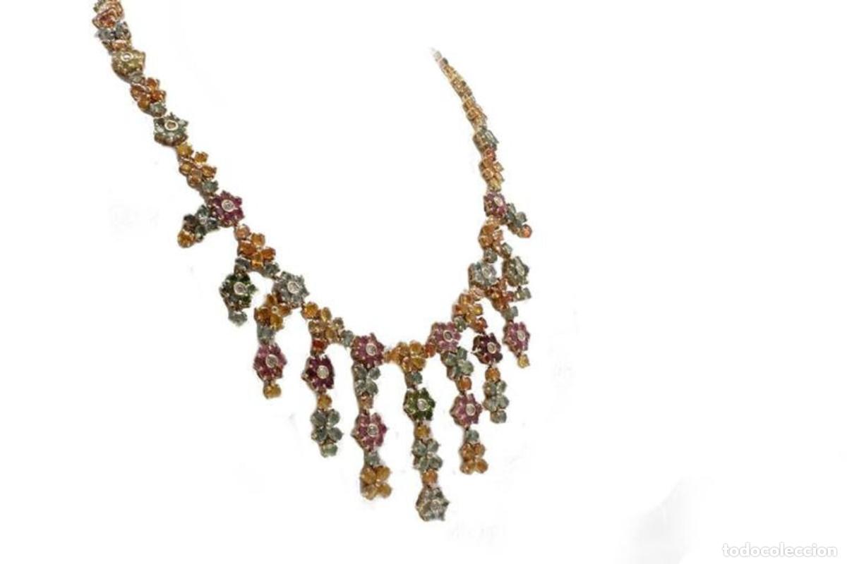 Joyeria: Collar de oro con diamantes y zafiros - Foto 9