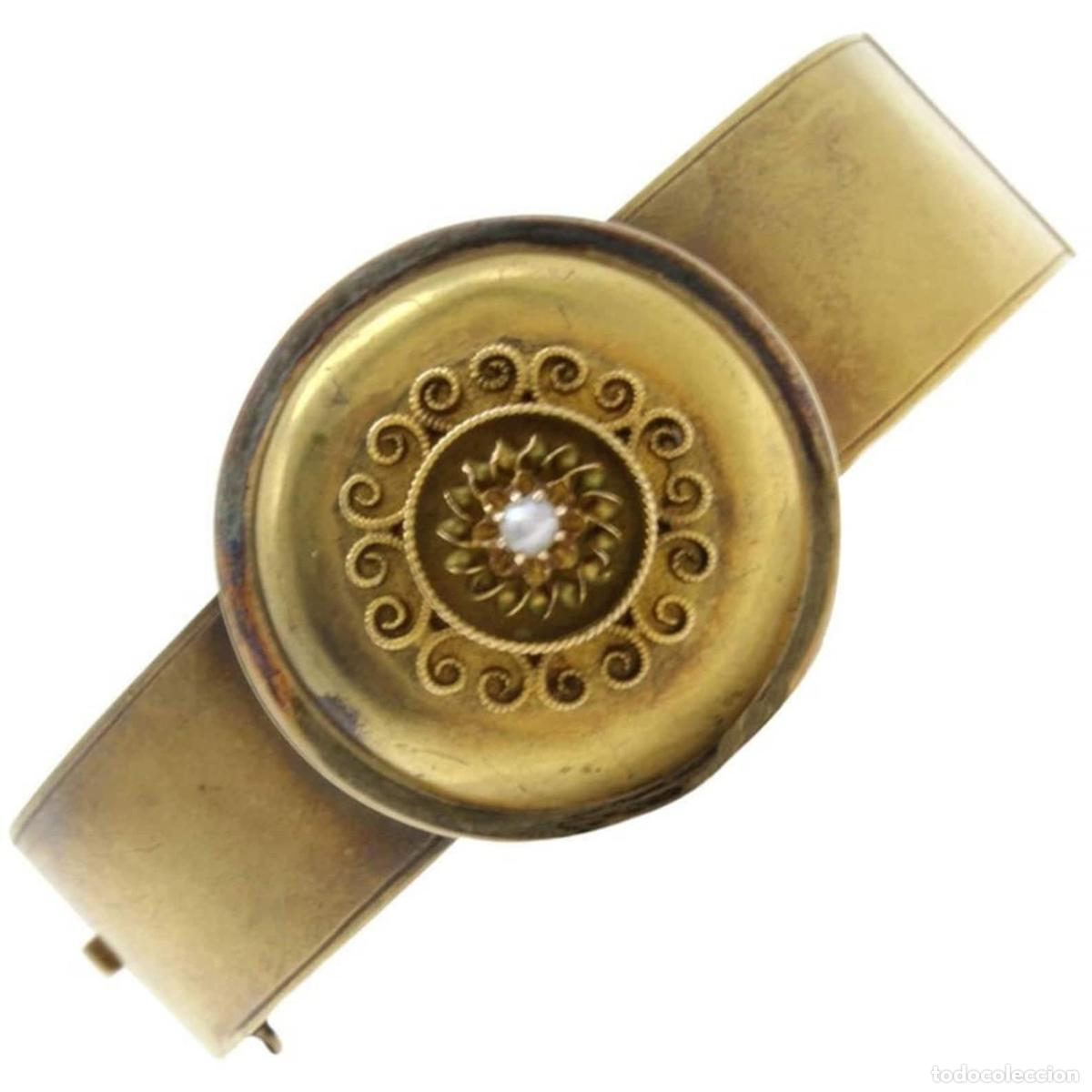 Joyeria: Brazalete de perlas doradas - Foto 1