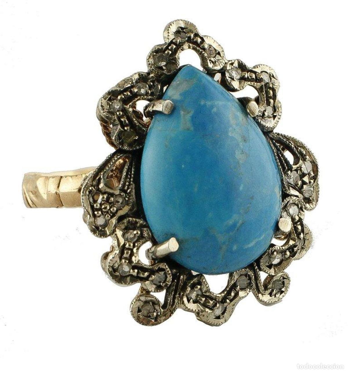 Joyeria: Anillo de c&oacute;ctel Gold Silver Diamond Stone - Foto 9