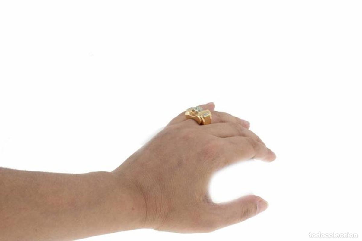 Joyeria: Anillo de moda de oro amarillo con diamantes hecho a mano - Foto 7