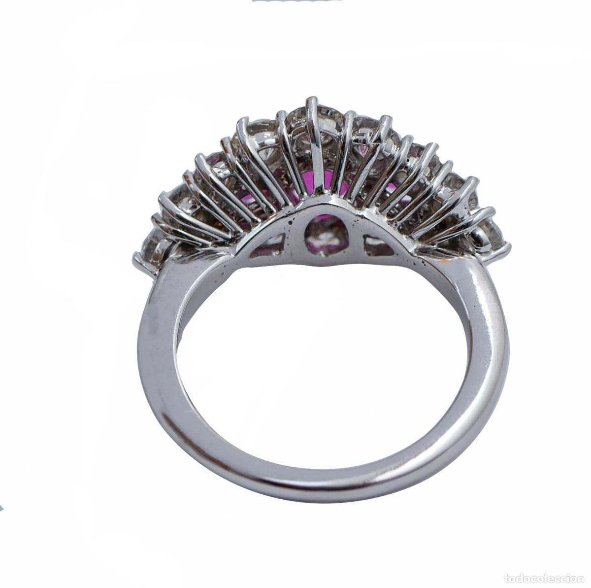 Joyeria: Anillo de oro blanco con rub&iacute;es y diamantes - Foto 8