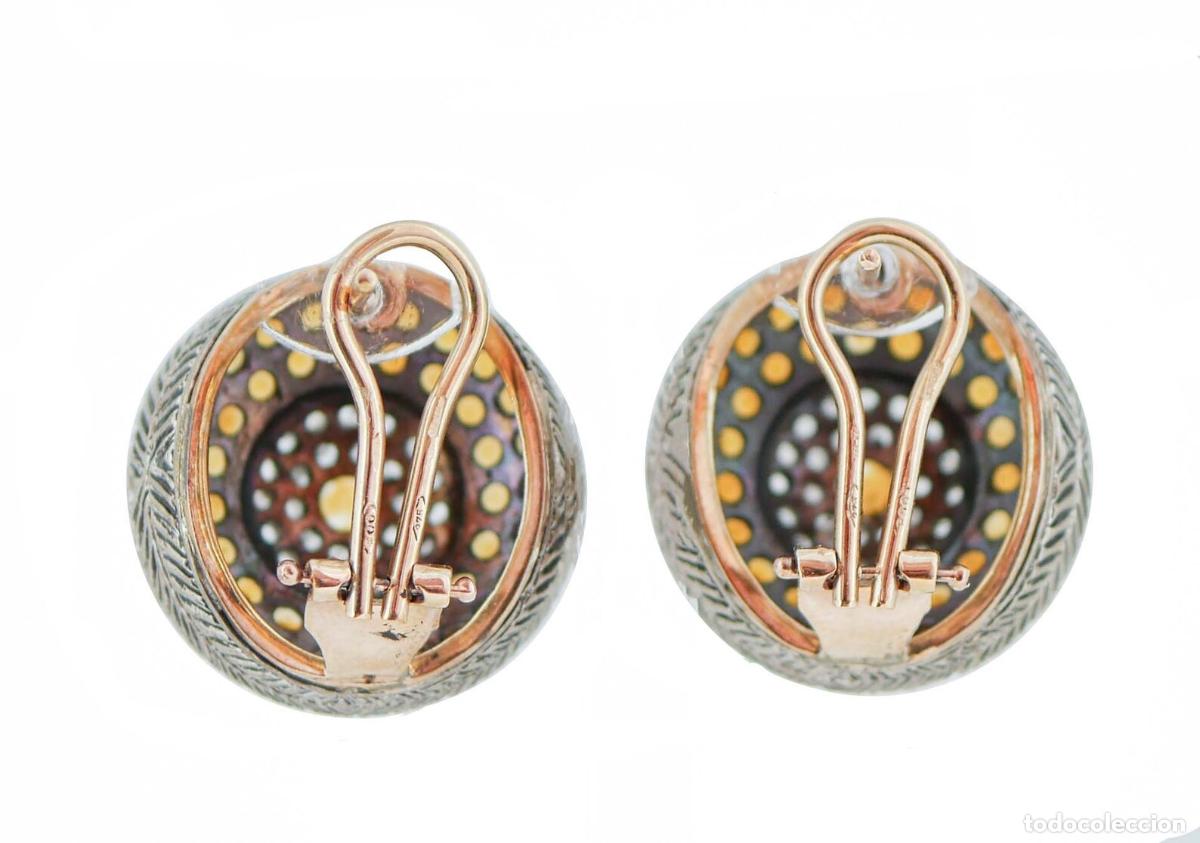 Joyeria: Pendientes de topacios, diamantes, oro rosa y plata - Foto 7