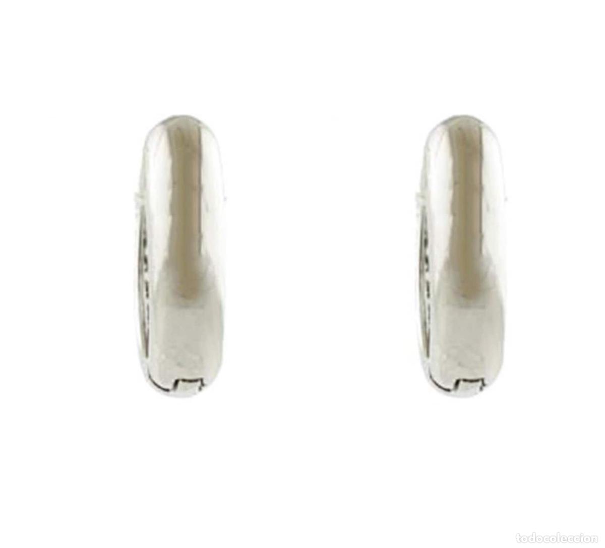 Joyeria: Pendientes de aro con diamantes en oro blanco de 18 quilates - Foto 8
