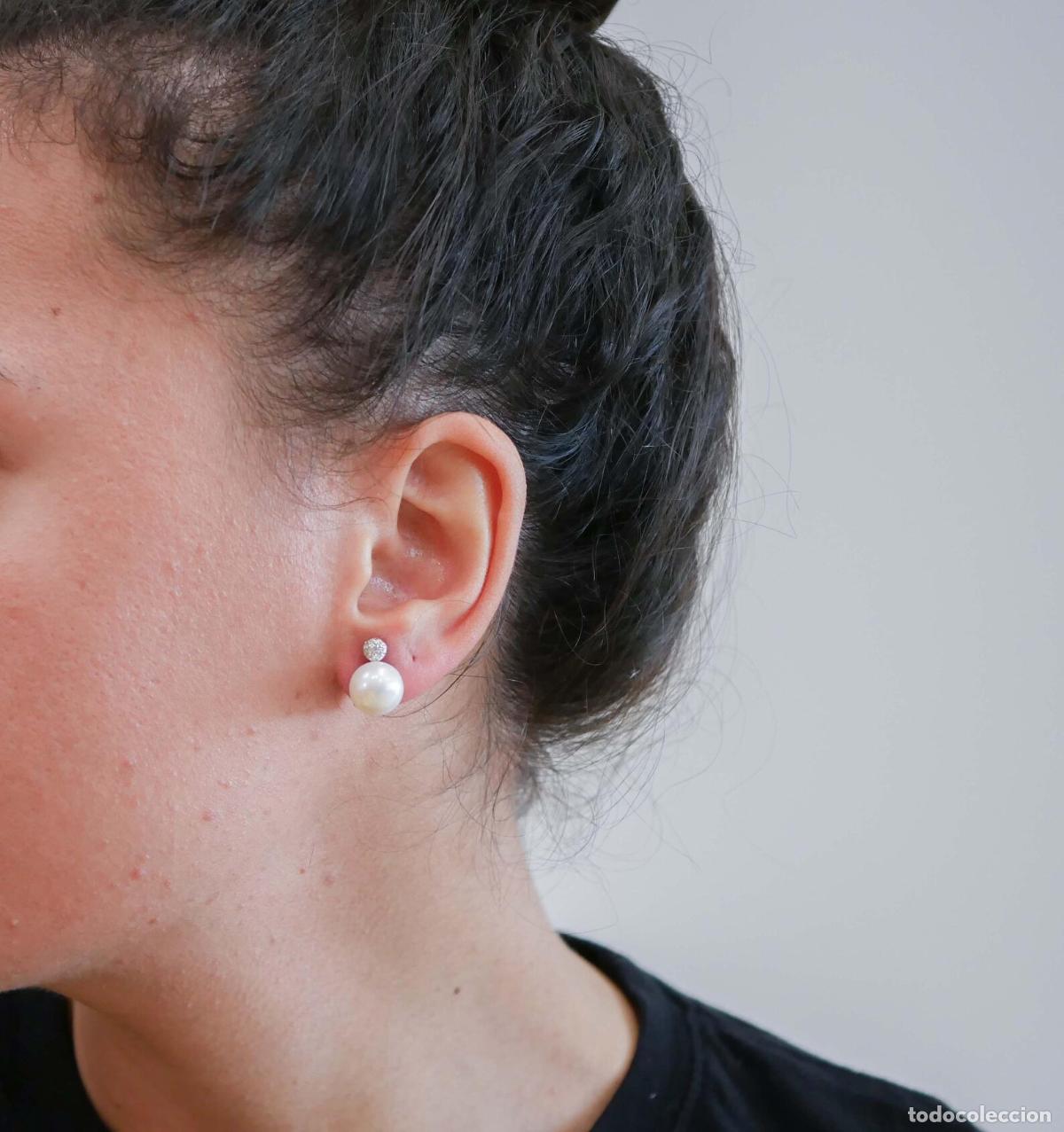 Joyeria: Pendientes de perlas, diamantes y oro blanco - Foto 6