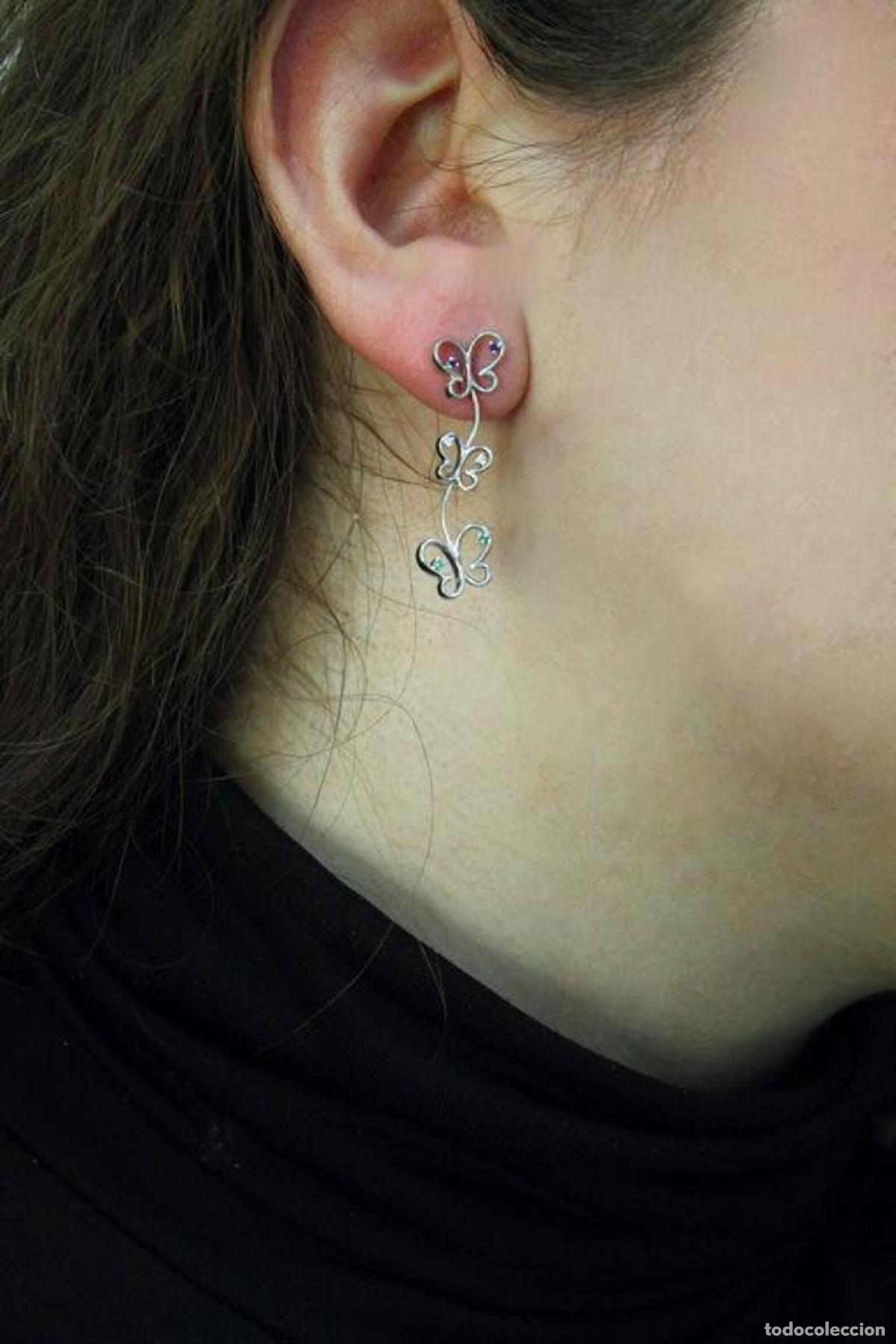 Joyeria: Pendientes de mariposa en oro blanco - Foto 6