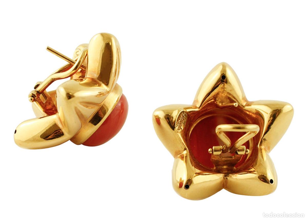 Joyeria: Pendientes Estrella, Oro Amarillo 18k y Coral - Foto 5