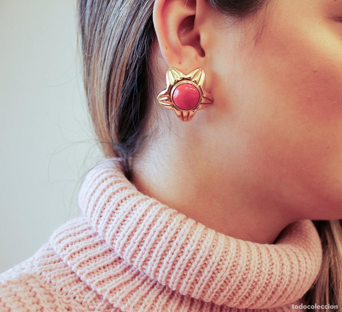 Joyeria: Pendientes Estrella, Oro Amarillo 18k y Coral - Foto 6