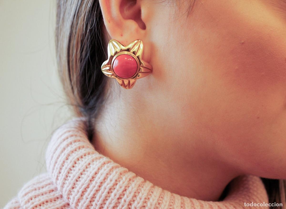 Joyeria: Pendientes Estrella, Oro Amarillo 18k y Coral - Foto 7