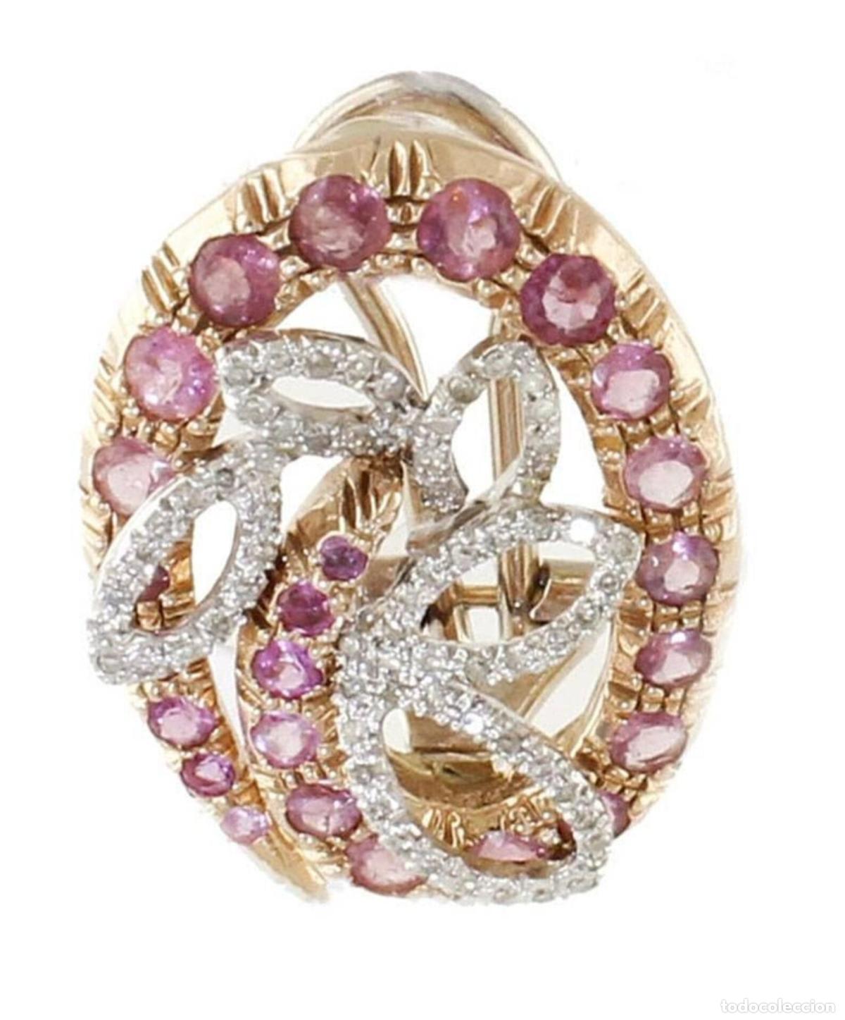 Joyeria: Pendientes Turmalinas Diamantes Oro Rosa - Foto 3