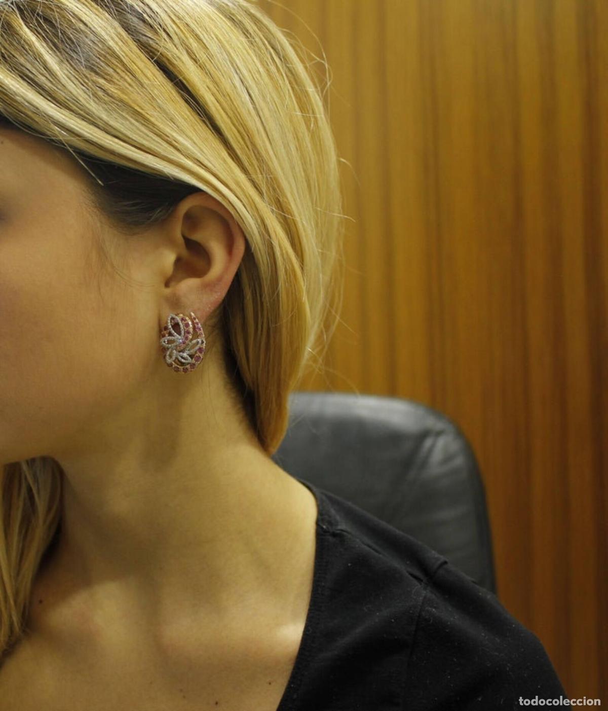 Joyeria: Pendientes Turmalinas Diamantes Oro Rosa - Foto 6