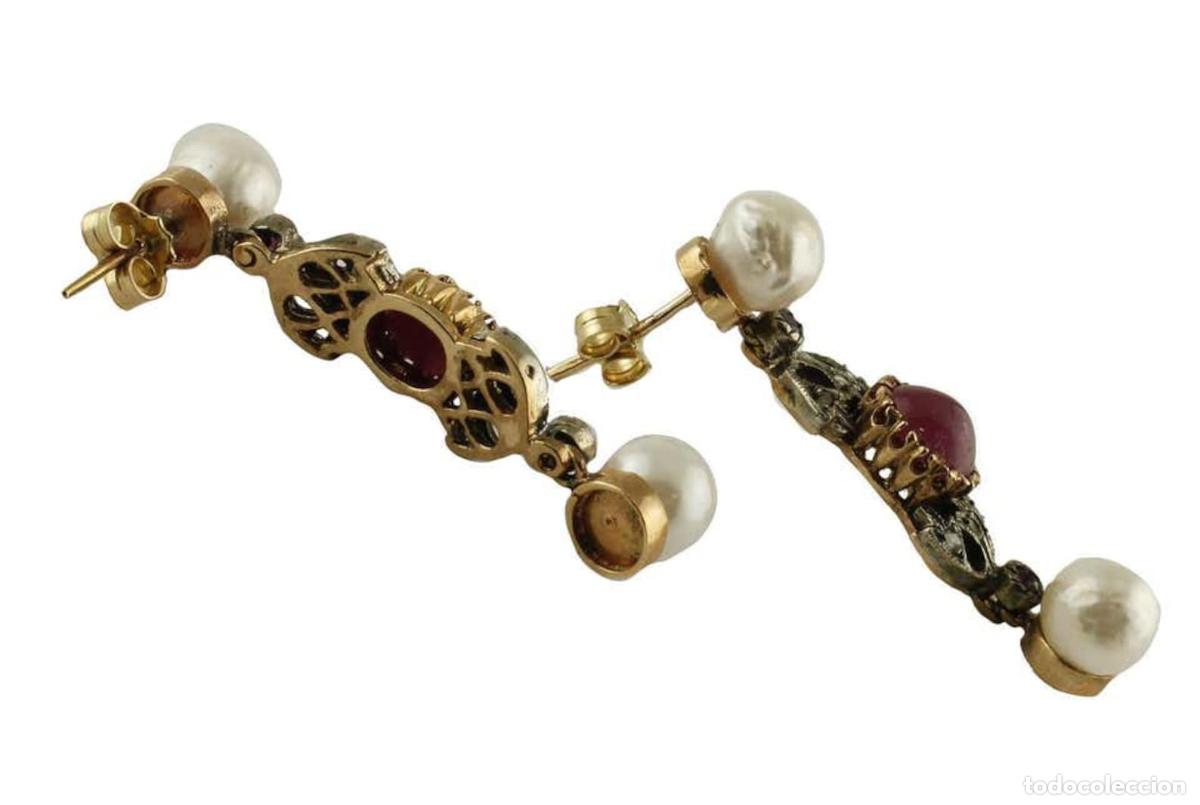 Joyeria: Pendientes colgantes en oro de 18 quilates - Foto 4