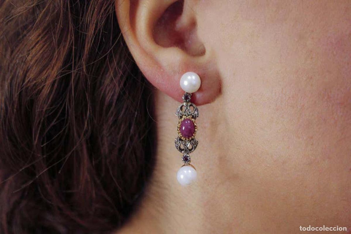 Joyeria: Pendientes colgantes en oro de 18 quilates - Foto 6