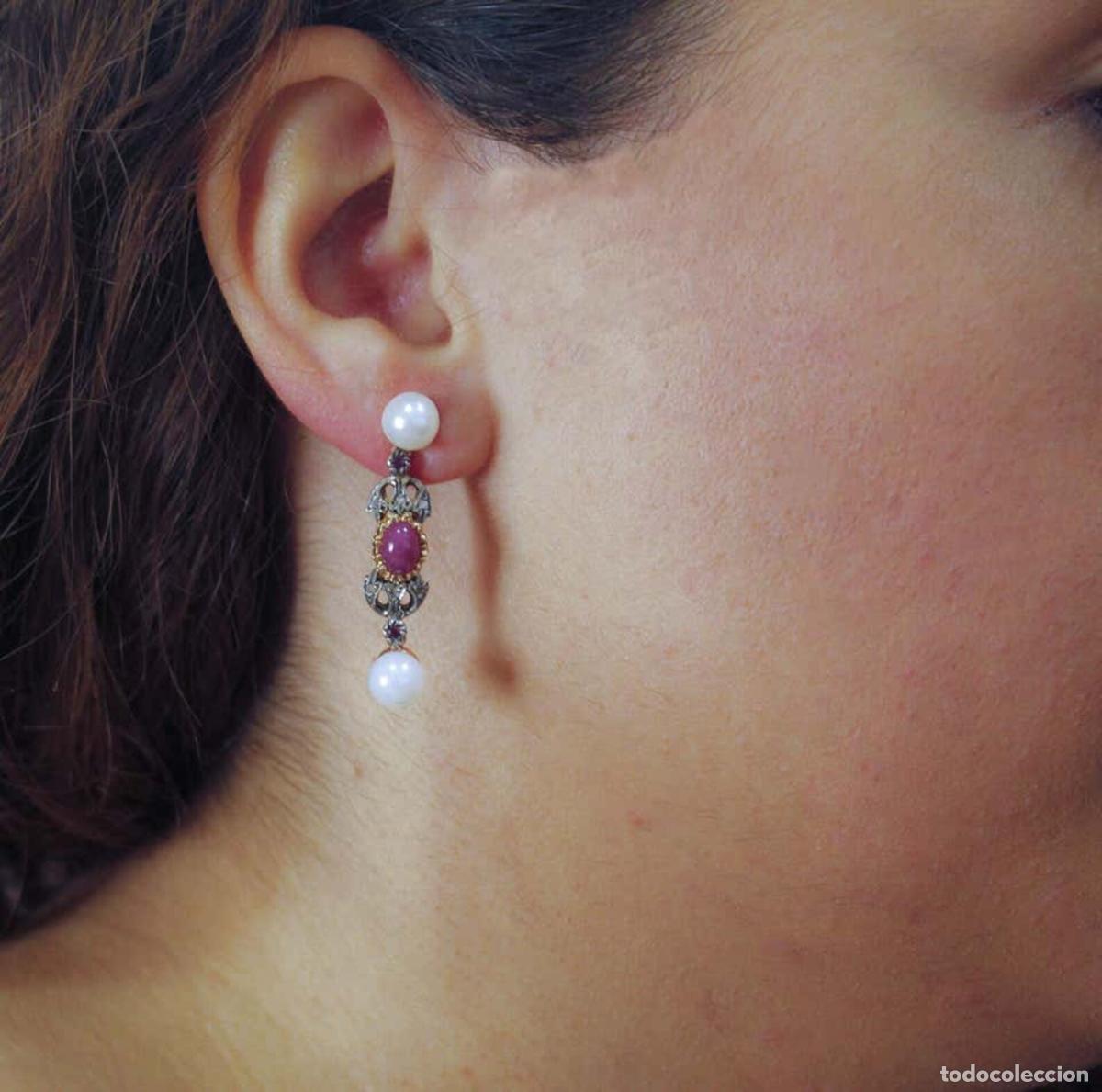 Joyeria: Pendientes colgantes en oro de 18 quilates - Foto 7