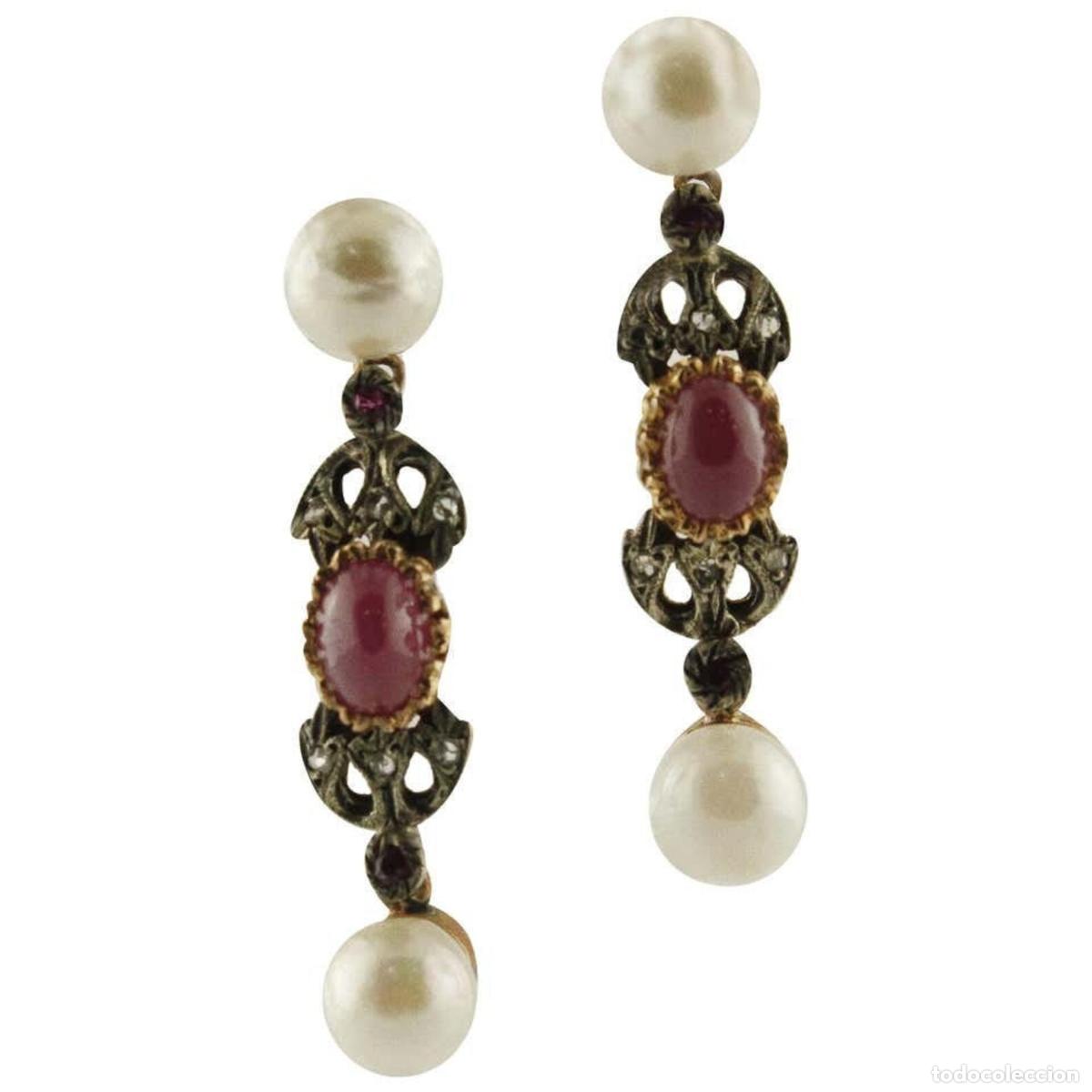 Joyeria: Pendientes colgantes en oro de 18 quilates - Foto 1