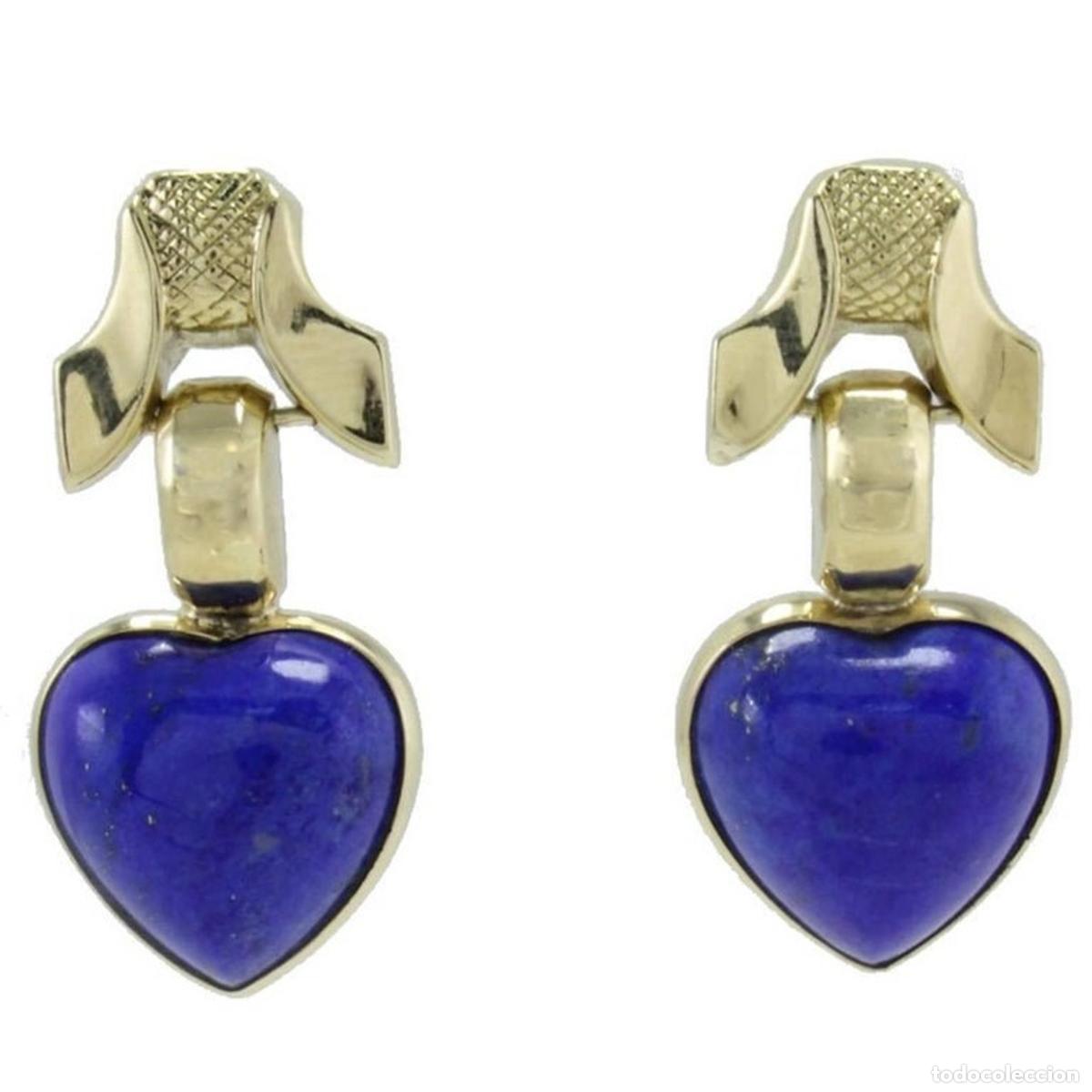 Joyeria: Pendientes de lapisl&aacute;zuli en oro de 18 quilates - Foto 1