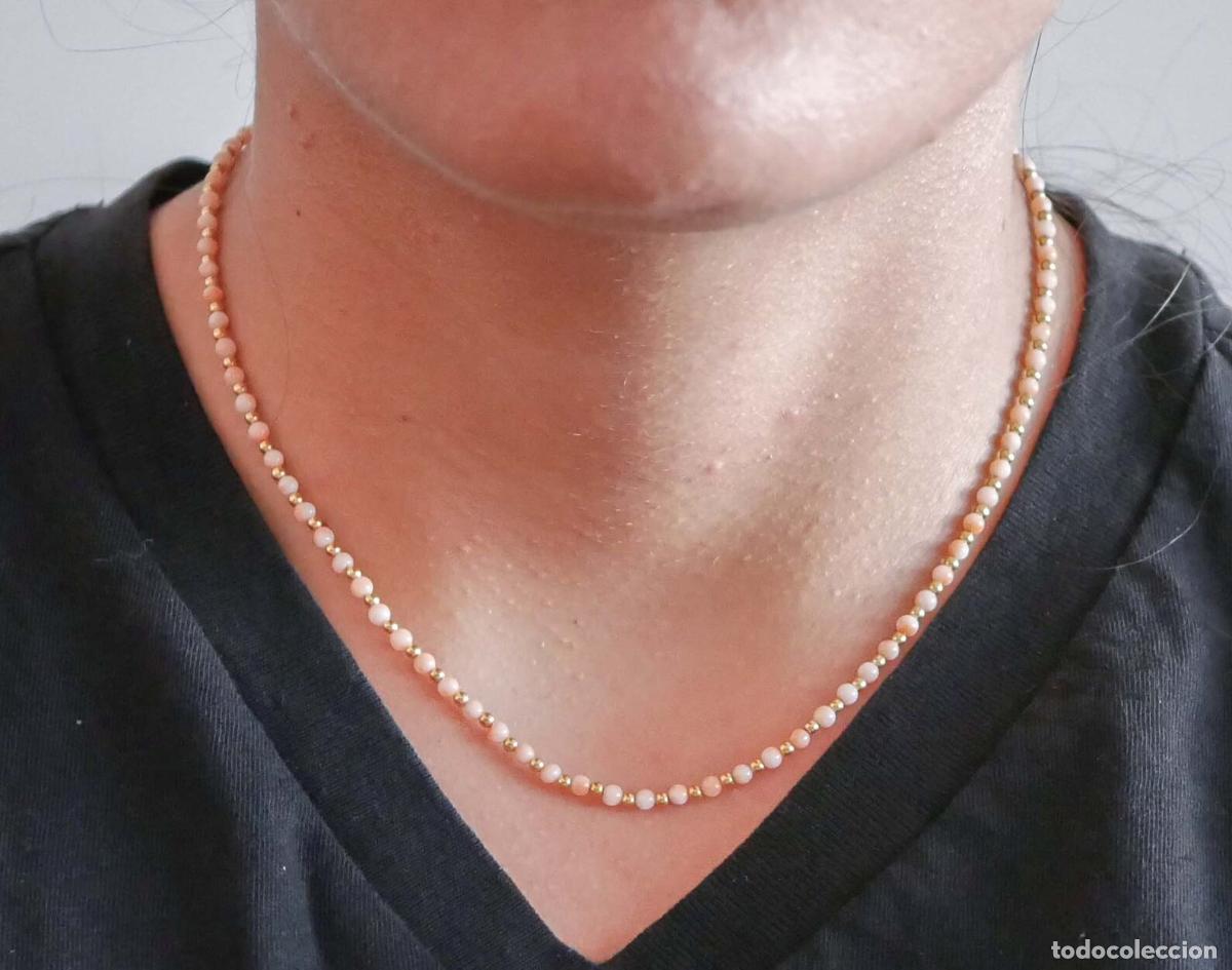 Joyeria: Collar de coral y oro amarillo de 18 quilates - Foto 6