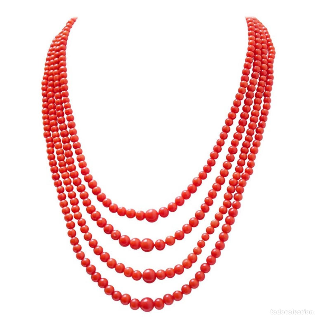 Joyeria: Collar de coral de varias hebras - Foto 1