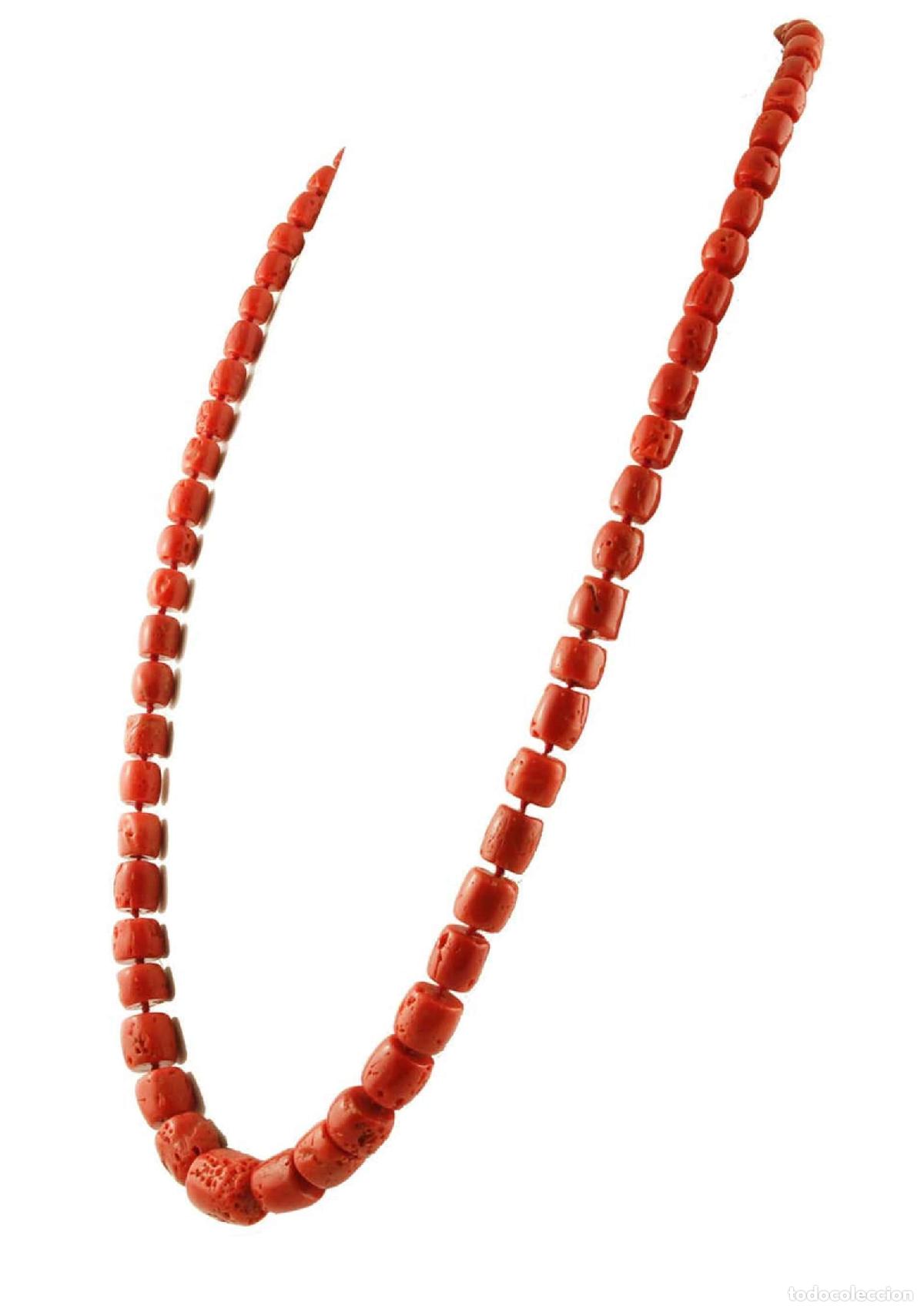 Joyeria: Collar largo de coral rojo de varias vueltas - Foto 9