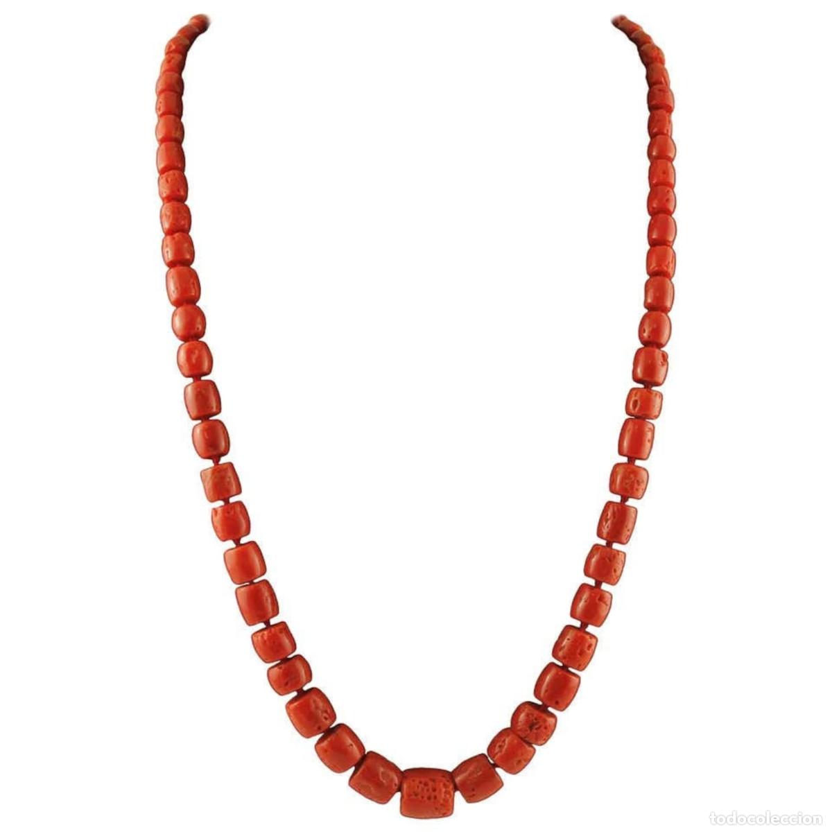Joyeria: Collar largo de coral rojo de varias vueltas - Foto 1