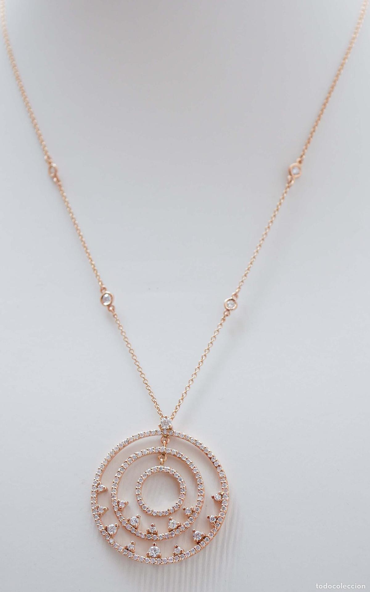 Joyeria: Collar de diamantes y oro rosa de 18 quilates - Foto 2